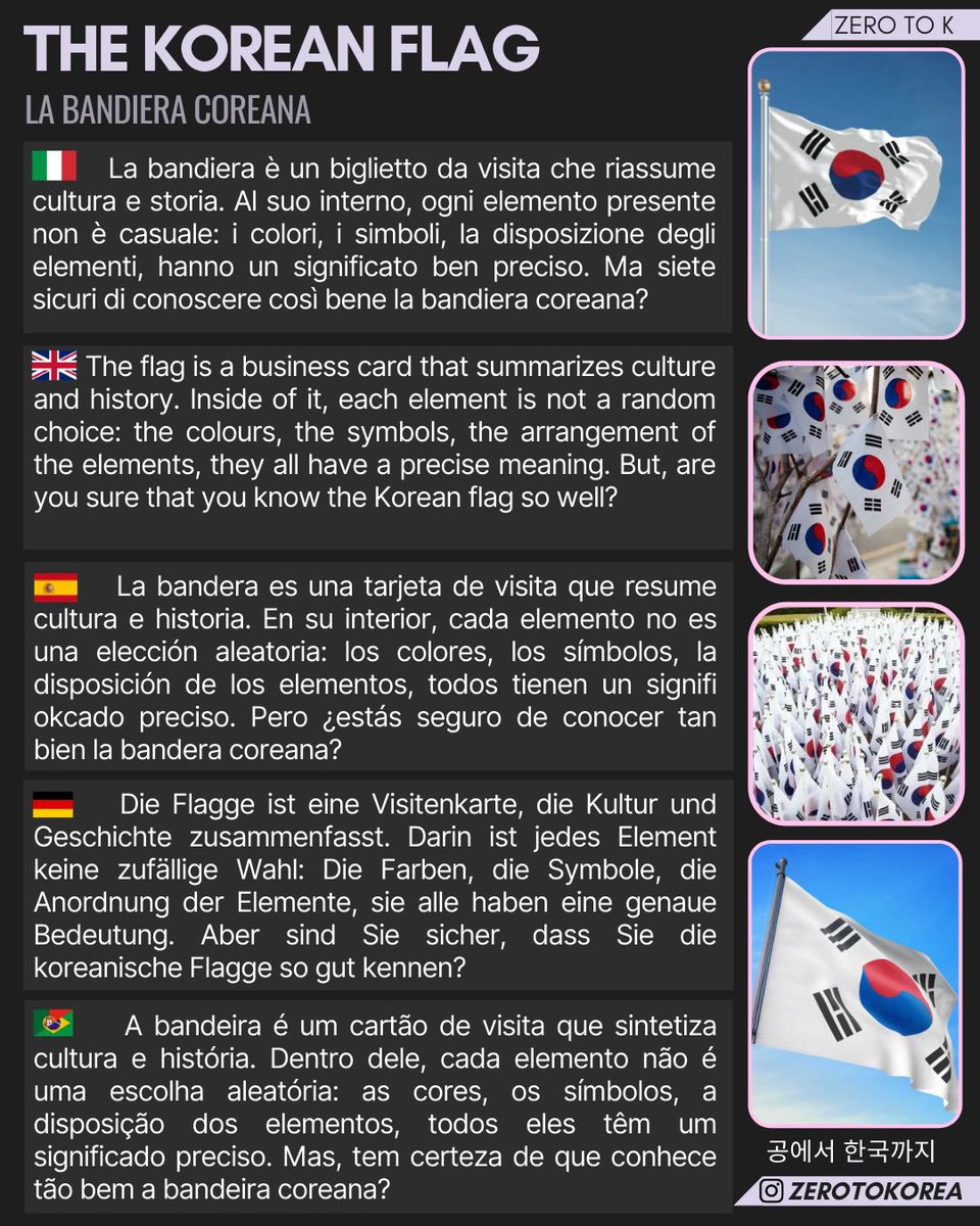 zerotokorea's tweet photo. Did you know the meaning of the elements on the Korean flag? 🇰🇷 

Click the link below to read the whole post 👇🏻

🔗 https://t.co/dr4mYnOIv5

#02Kpost #koreanflag #southkorea https://t.co/S3vlt27xTE