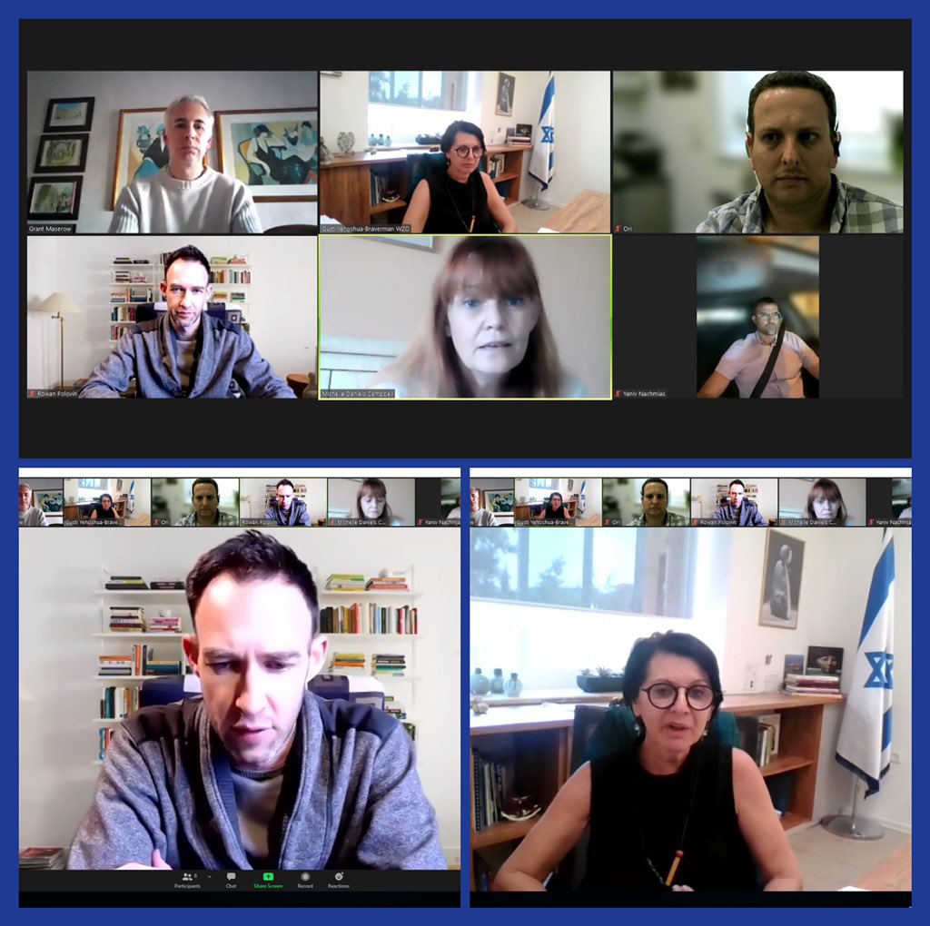 Head of the Department <a href="/YehoshuaGusti/">Gusti Yehoshua Braverman</a> had an urgent call with the leaders of the Zionist Federation in #SouthAfrica after a recent violence outbreak that affected the #Jewish Community deeply. The Department offered their full support to ensure their safety and wellbeing