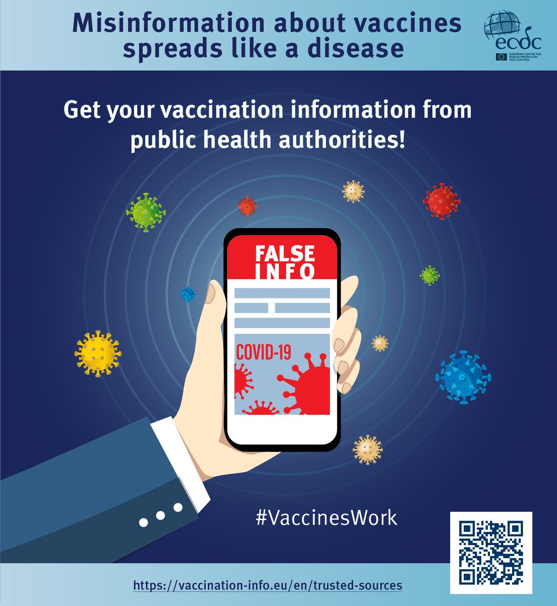 Misinformation about #vaccines spreads like a disease.

Don't let anyone fool you. Get your vaccination information from public health authorities.

A handy list of sources for all EU countries: vaccination-info.eu/en/trusted-sou…

#VaccinesWork #COVID19 #VaccinesSaveLives