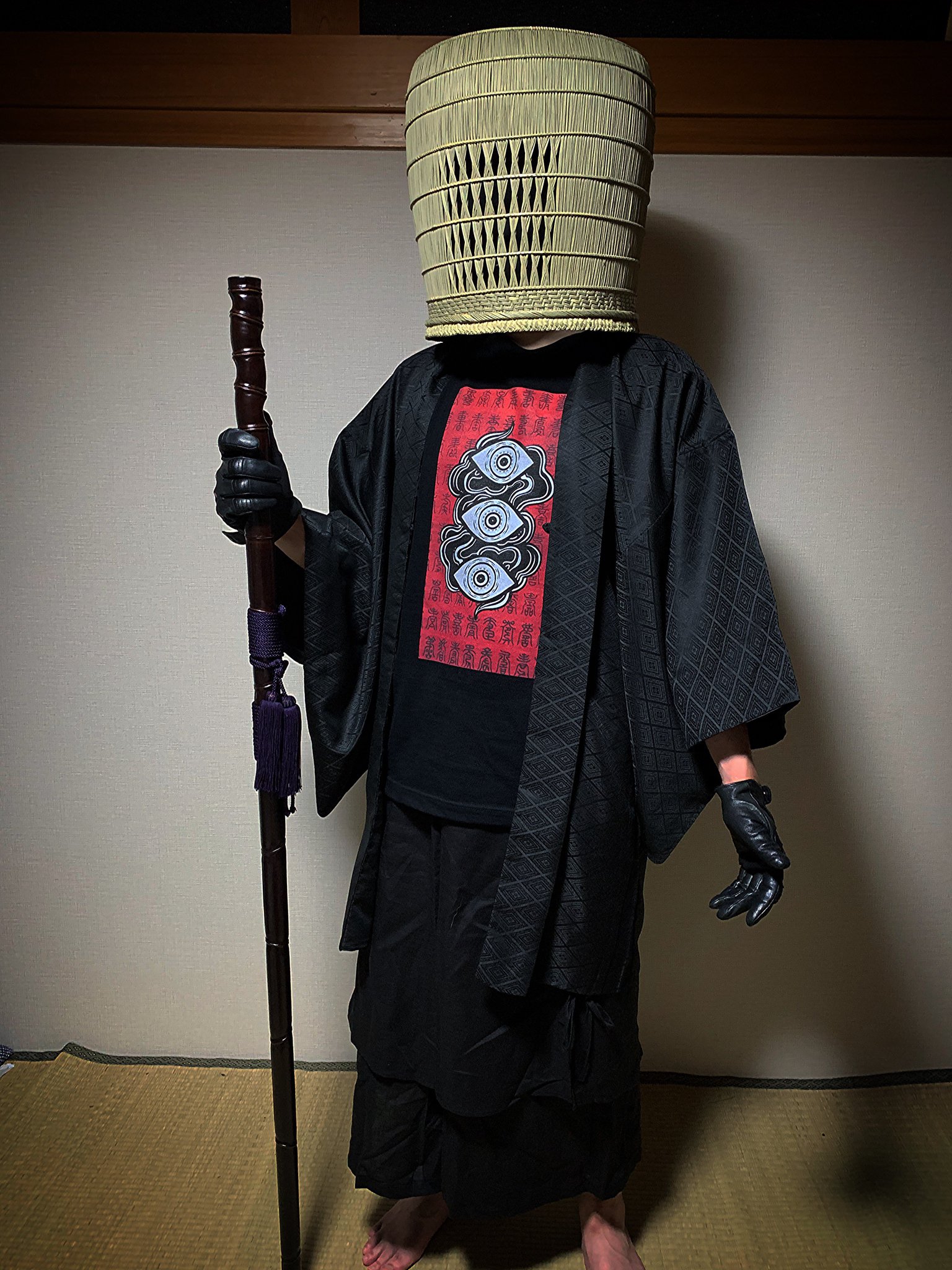 虚無僧法具 一式 透かし模様 NO. 415 完売御礼！ 虚無僧 小幡土人形 9代