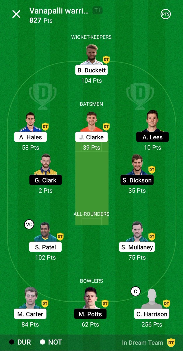 Dream11Predict's tweet photo. @nikhil619_ @Dream11 Missed in this way many times 😁 wit only 1 Team https://t.co/1zoJVgtXvK