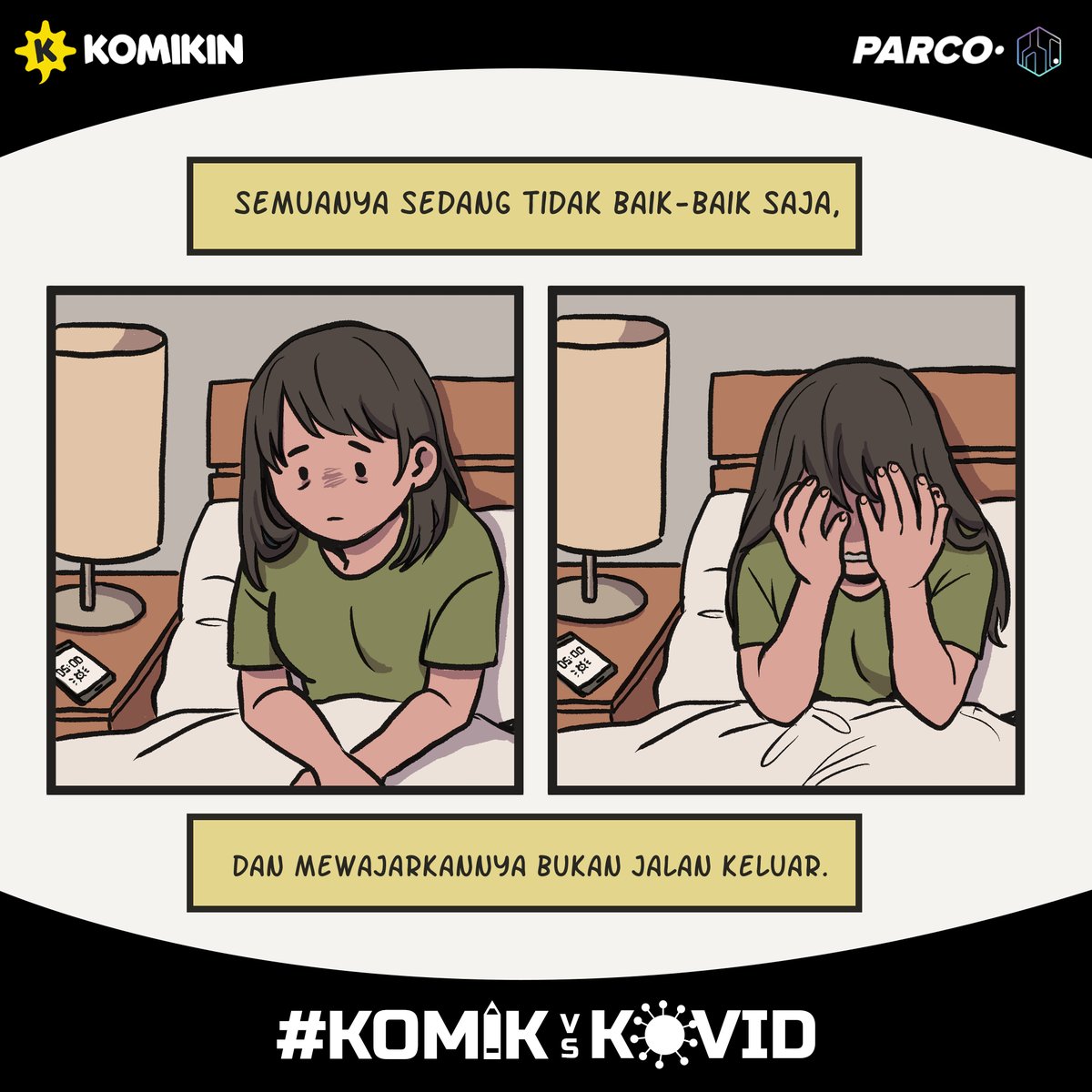 (1/2) #KomikVsKovid

Untuk teman-teman nakes,
Terima kasih karena gak pernah berhenti berjuang.
Untuk semuanya yang sedang dalam keadaan yang sulit,
Terima kasih karena tidak menyerah pada hidup. 