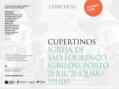 Cupertinos_Fcm's tweet photo. Na próxima quarta-feira os Cupertinos regressam à Igreja de São Lourenço no Porto para um concerto integralmente dedicado a Pedro de Cristo (c.1550-1618)! https://t.co/7WyTiyCvKo