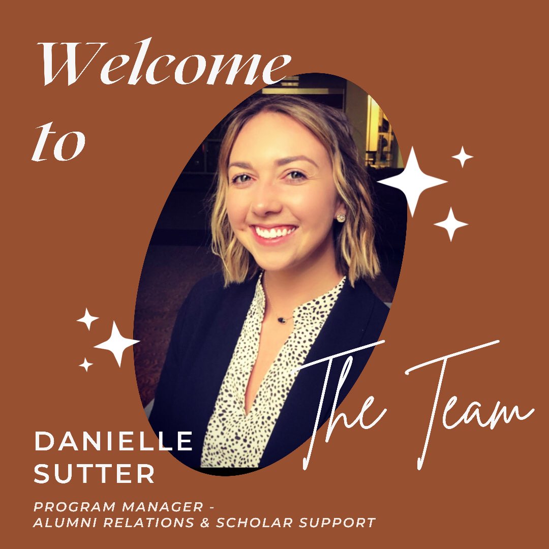 RuddFoundation's tweet photo. Oh happy day… we are so excited to finally announce that our team is growing! We want to welcome @daniellesutter5 to the team! To learn more about Danielle visit the link in our bio! 🤗🎉👏 #ruddscholars #ruddfoundation #welcome #alumniprogram #ruddscholarfamily https://t.co/ToTiAYcEty