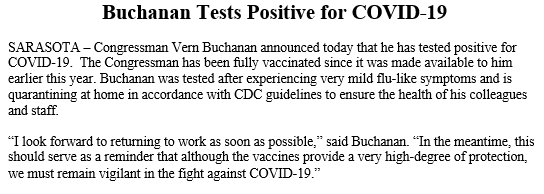 VernBuchanan's tweet photo. A statement from Congressman Buchanan: https://t.co/LvWVD3ZtVd