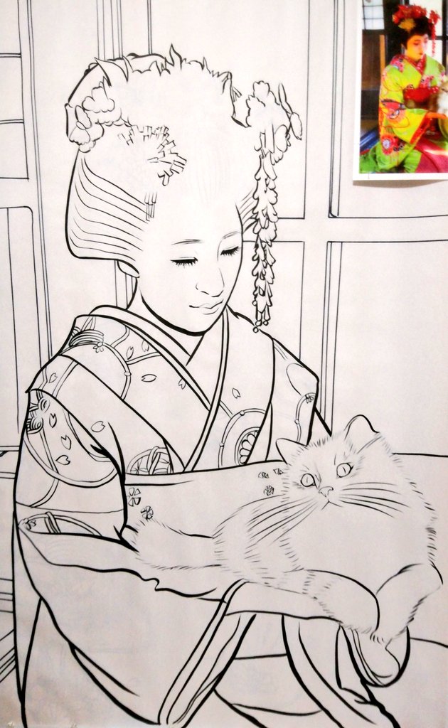 墨線疲れる～

墨線と油性ペンの融合。何で最高難易な傘を描いたべな～?そういうの好きなんだべな～…… 