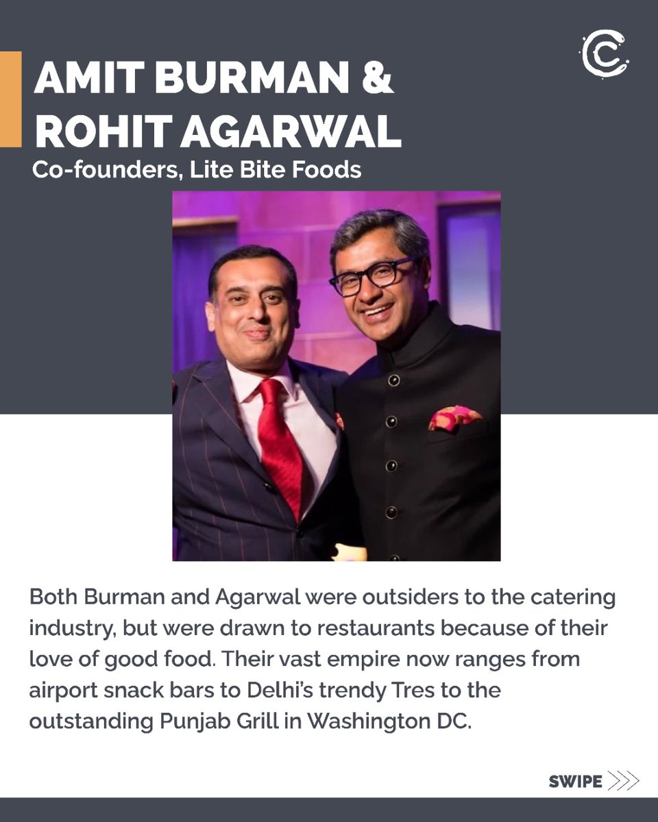 CulinaryCultrCo's tweet image. 2/3 Swipe to read our list of 8 leading restaurateurs that have helped shape India&apos;s burgeoning restaurant sector.

Don&apos;t forget to share it with your friends!