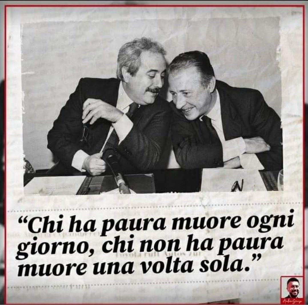 A chi pensa che gli Italiani siano da associare sempre e tutti alla parola "mafia". E, peggio, talvolta ci scherzano pure. 
Onore a loro due, questi sì due uomini. ❤