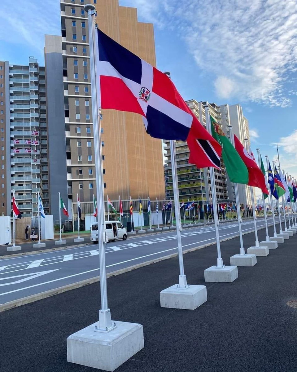 Repùblica Dominicana, en los juegos olímpicos, Tokio 2020, Japón 2021. Que bandera que se ve bien.