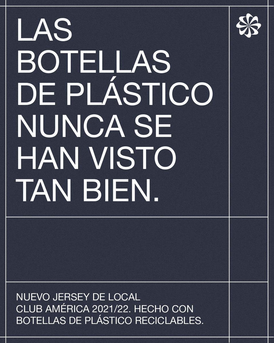 ClubAmerica's tweet image. Presentamos el nuevo jersey de local 2021/22. 

Fabricado con un 75% de fibras de poliéster reciclado, generado con botellas de plástico reciclables. 
Las Botellas de plástico nunca se han visto tan bien. 

#NikeFootball #MoveToZero #SomosAmérica