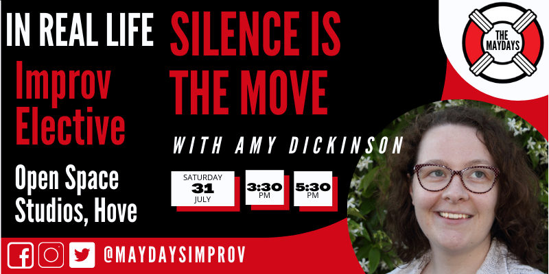 maydaysimprov's tweet photo. Our first elective back in real life is HERE! 🎉
Silence Is The Move with Amy Dickinson - Saturday 31st July, 3:30 – 5:30 pm! 😍
Book your spot now & join @DIOStream end of this month! 🔥
https://t.co/qmhPSnjByv
#RealLife #BrightonImprov #BackToPlay #ImprovInRealLife https://t.co/fIs53GUAk3