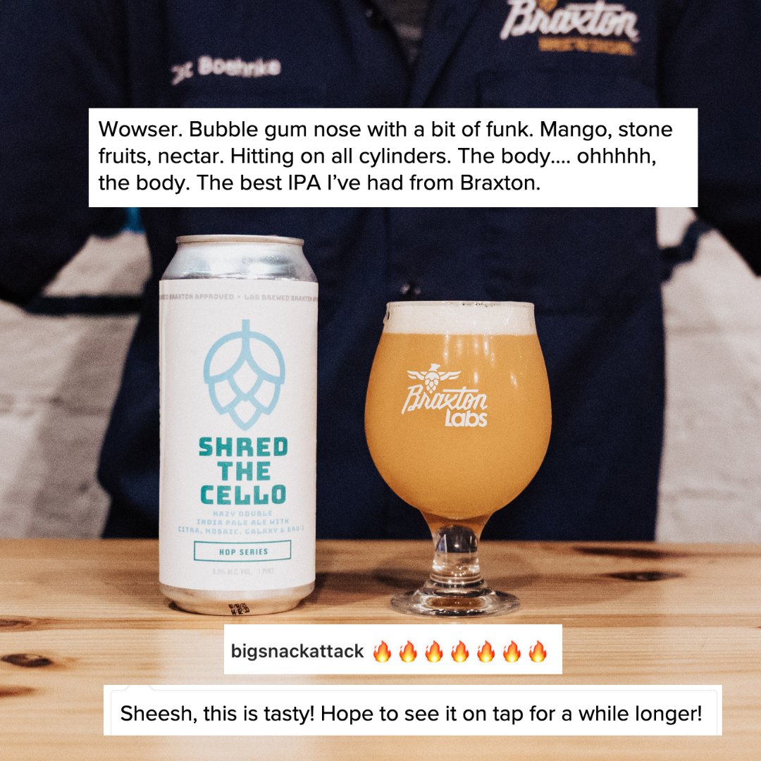 Expect 🔥 🔥 🔥 beers only from your Braxton Labs specialty releases.
Another round of limited release beers is coming up on Thursday, July 29th 👀 
Stay tuned!

#LiftOneToLife