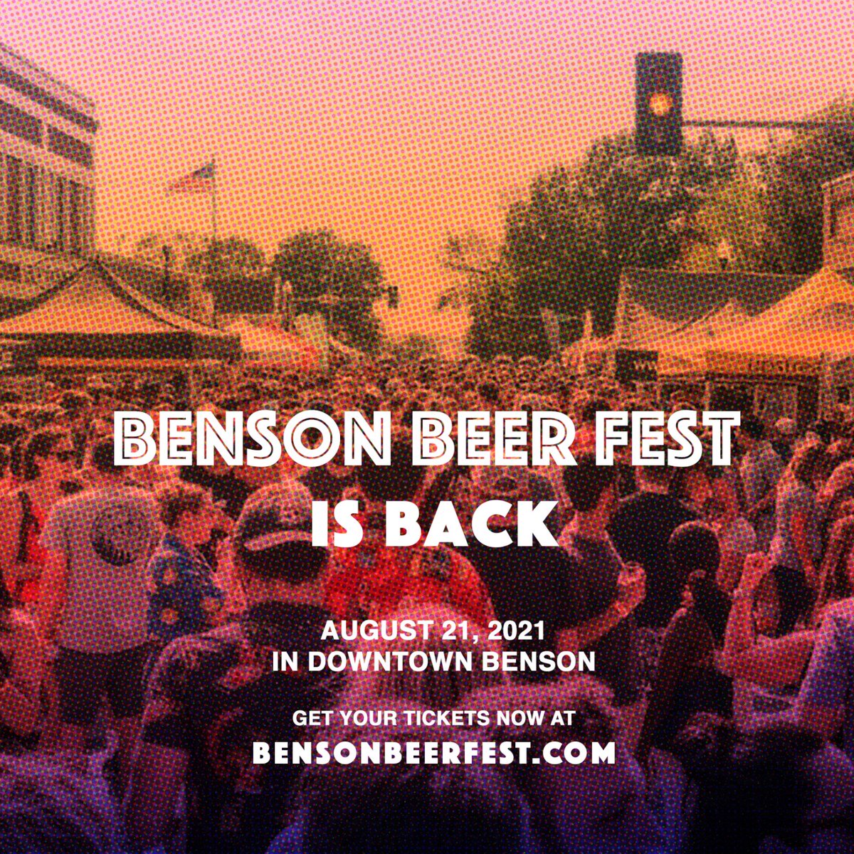 After a year off due to COVID-19 precautions, we are ecstatic to announce that our Annual Benson Beer Fest is returning!

August 21, 2021 3:00 PM in Downtown Benson, Omaha. Early bird tickets get you in early at 1:30 PM!

Head to BensonBeerFest.com to you get your tickets!
