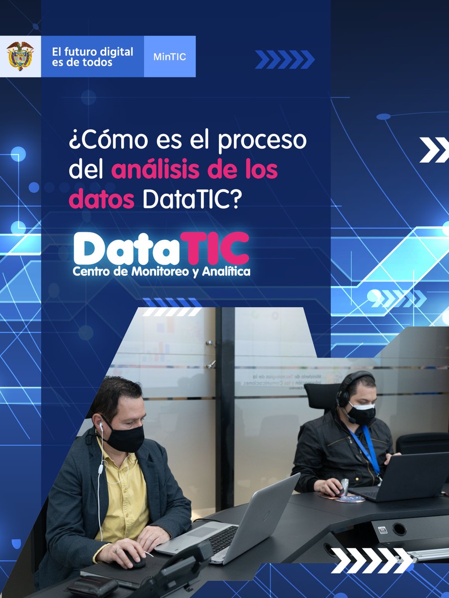 Ministerio_TIC's tweet photo. #DataTIC recopila información de fuentes internas y expertas; automáticamente depura y consolida datos; y los científicos de datos seleccionan técnicas de análisis estadístico o de ciencia de datos que ayuden a la toma de decisiones en el @Ministerio_TIC. https://t.co/I4Dsygy5pU
