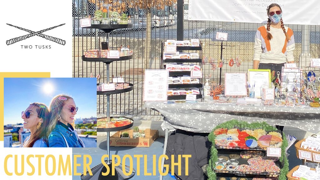 Displays2goUS's tweet photo. This month, we're proud to showcase two amazing sisters and their brand in our Customer Spotlight series. Meet the whimsy and fun of @TwoTusksCo and their unique resin creations.  #smallbusiness #womanownedbusiness

Read more about Two Tusks Co. ➡️  https://t.co/jgt7LSlN9q https://t.co/fTE7G5RZNX