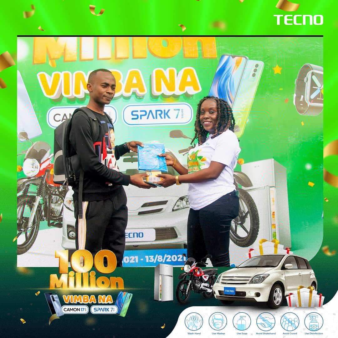 TecnomobileTZ's tweet photo. Dj, Tulete TECNO na 100 Million Vimba #SeasonπποΈ
Mvua ya zawadi imeanza kunyesha maeneo ya MACHINGA COMPLEX π¨οΈ
Asanteni sana kwa #support yenuπ₯
#VimbaSeason #Promotion #monday https://t.co/ZwJKU6bQaP
