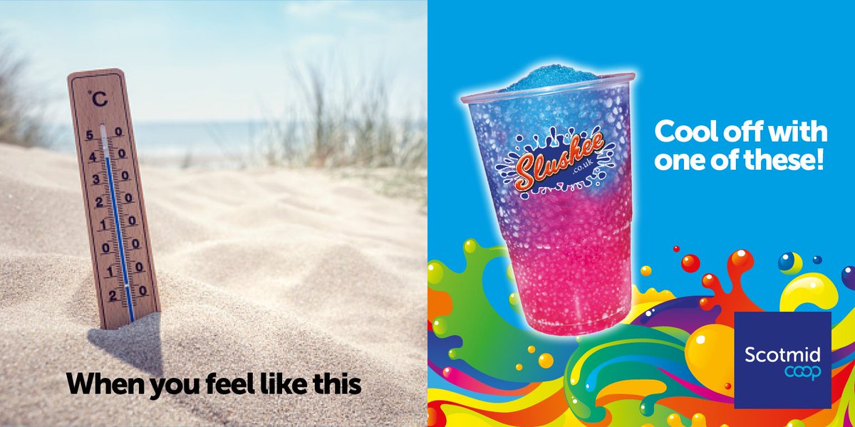 Scotmid's tweet image. Are you feeling hot hot hot ........ cool off with a #Slushee from your local store 😎 🥤

#ThatsHandy