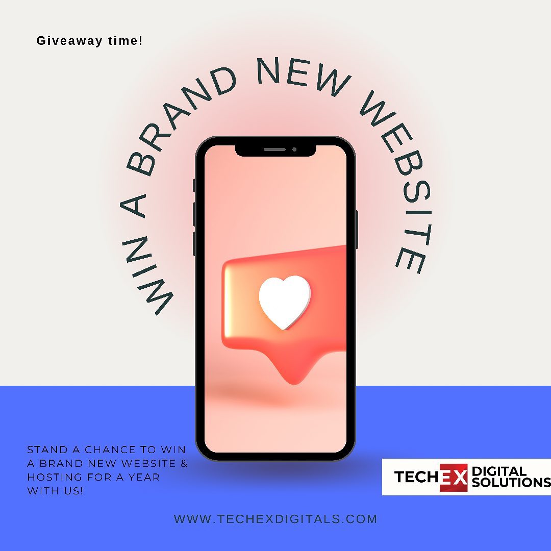 DigitalTechex's tweet image. Check out our Instagram handle (techexdigitalsolutions11) to find out how you can win a brand new website for your business