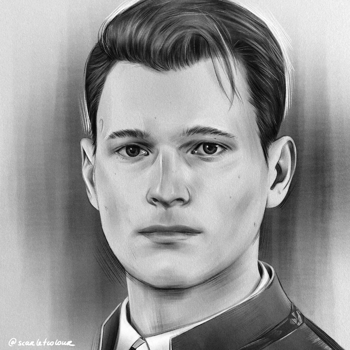 scarletcolour's tweet photo. Okay, I don’t know what to say, but here is another one portrait of @BryanDechart as #Connor ⭕️ 

#artwork #DetroitBecomeHuman #detroit #dbh #dbhconnor #rk800 #rk900 #hankcon #Procreate #portrait #artistsontwitter https://t.co/UgDAyZuSOY