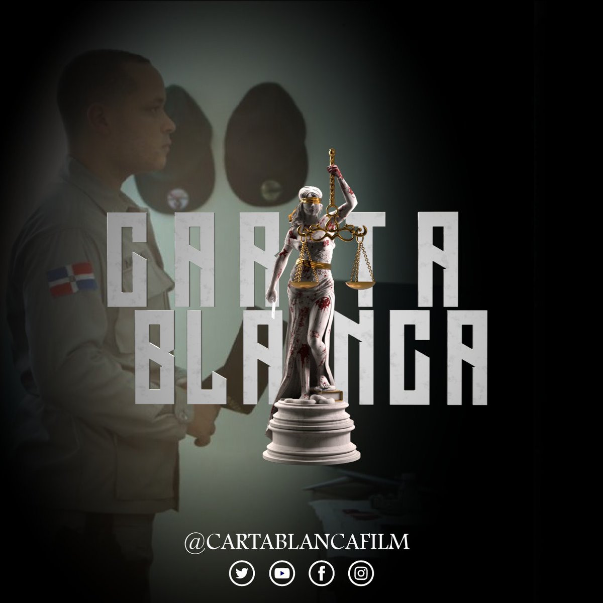 [PROXIMAMENTE] 
Un policía vive entre dos mundos, llevando a los criminales ante la justicia bajo el código #CartaBlanca

🕴Protagonizada por #pepesierraactor #DamianAlcazar #elalfaeljefe #tempo #juliobracho
🎬Dirigida <a href="/pedrourrutiahd/">Pedro Urrutia</a> 
<a href="/caribbeancine/">Caribbean Cinemas RD</a> #CartaBlancaLaPelicula