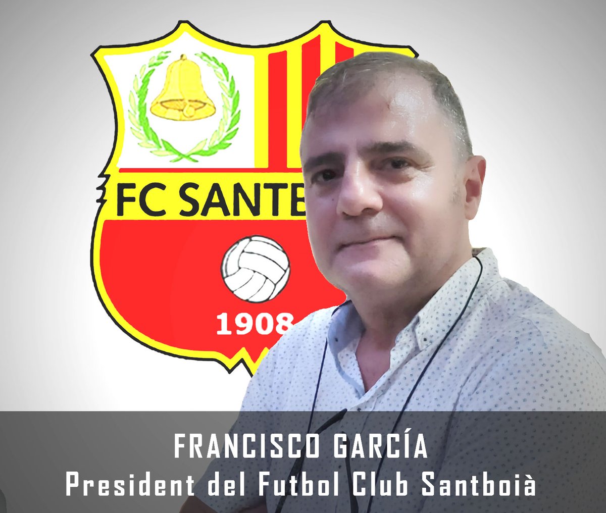 CLUB 🔴 L'Assemblea de socis celebrada avui, ha ratificat per unanimitat la Junta Directiva presidida per Francisco Garcia, que es converteix en el 50è President del club. La composició del seu equip directiu, la podeu veure a fcsantboia.cat/organigrama #santboi #futbolcat