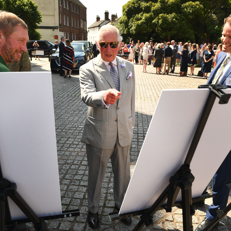radioexe's tweet photo. More photos of The Duke and Duchess of Cornwall as they visit @ExeterCathedral in their first royal visit since the easing of lockdown restrictions!

📸 Russell Sach
