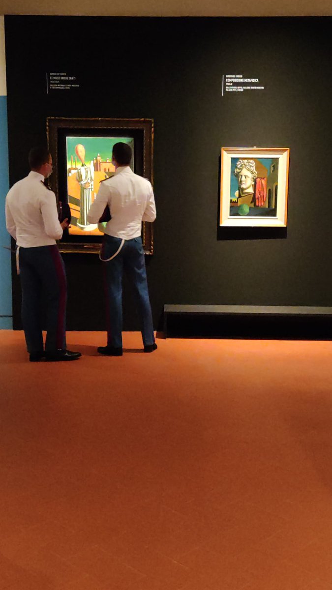 palazzoblu's tweet photo. "#Cadetti" all'apertura serale di sabato della mostra "De Chirico e la Metafisica.
#DECHIRICO E LA METAFISICA
7 NOVEMBRE 2020 – 5 SETTEMBRE 2021
Il venerdì e il sabato orario continuato 10:00/24:00
#arte #musei #Museo https://t.co/HDRaP54OHr