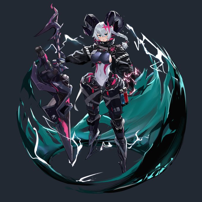 designs #巨乳 #メカ娘 #角娘 #創作 https://t.co/B8AIzjmArh 