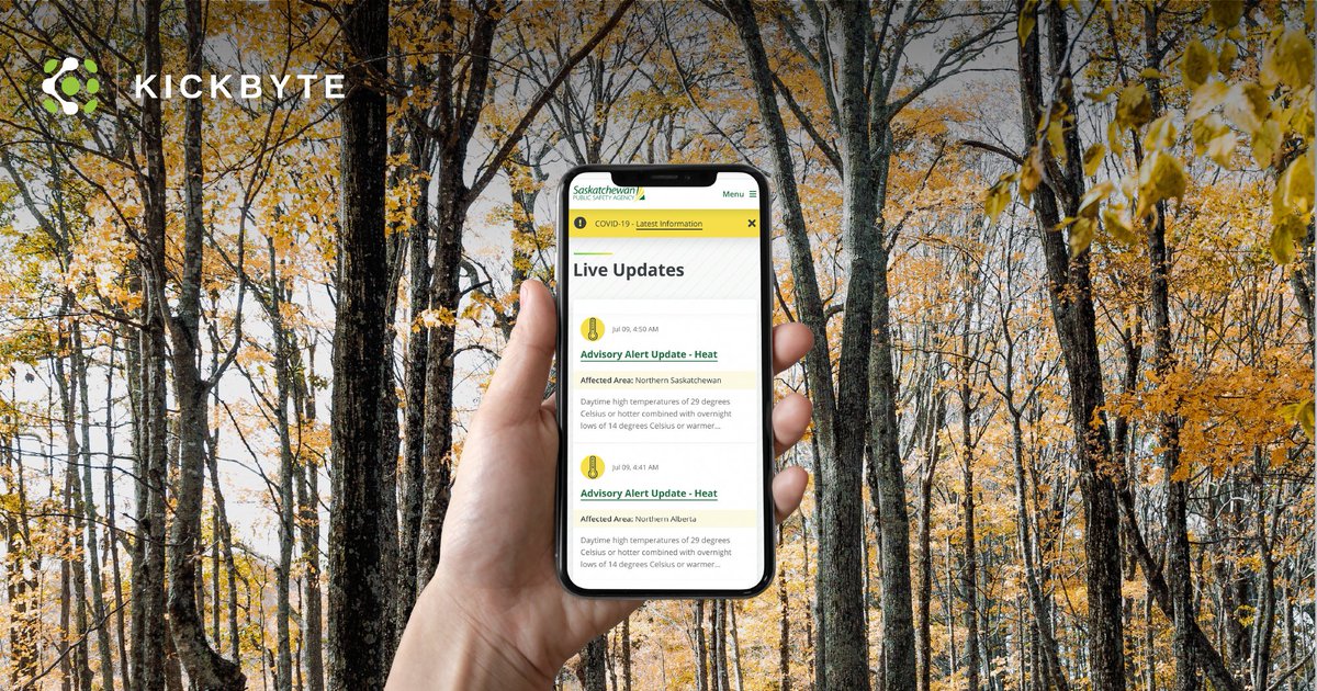 kickbytedigital's tweet photo. Rising temperatures call for a cool new website!
Kickbyte is proud to have launched the new https://t.co/7n1FTrCL6H in a nick of time as wildfire season grows across Saskatchewan.
#yegtech #digitalmarketing #yegbiz #yegbusiness #yegstrong #SPSA #GOS #SPSA https://t.co/DI11gCaBvK