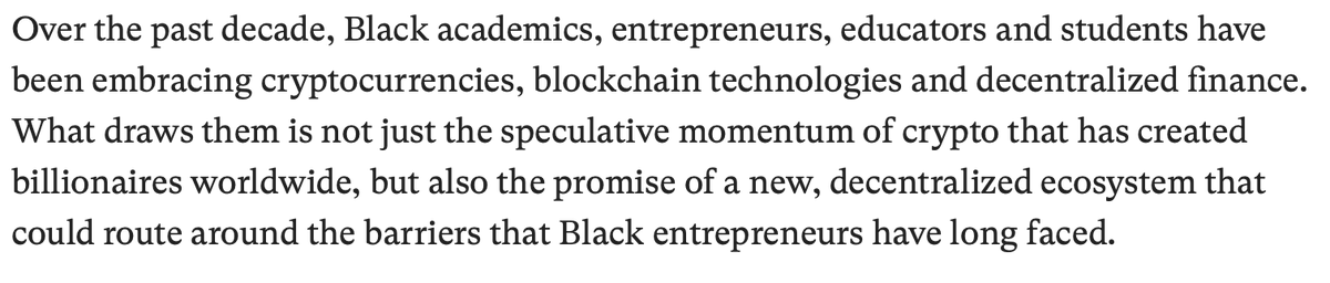 While a lot of the mockery of cryptobros is probably on point, here's an interesting alternate perspective.
protocol.com/fintech/black-…