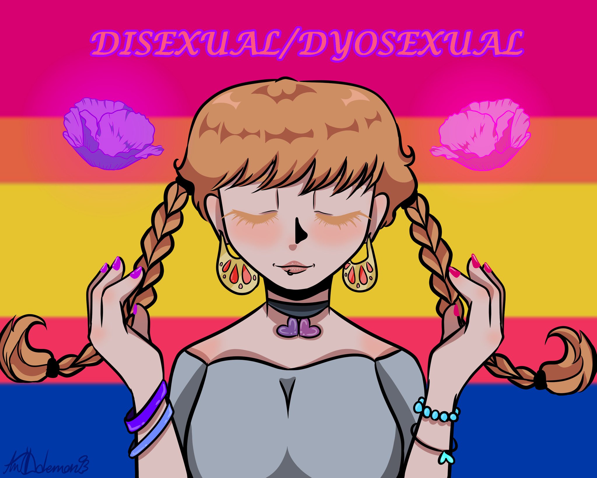 anidemon666 on X: 🌹disexualdyosexual🌹 day one of drawing sexualities  that get little to nothing representation :) #disexual #dyosexual  #disexualpride #LGBTQ #pride #illustration #digitalart  t.coSKgZGvCzHW  X