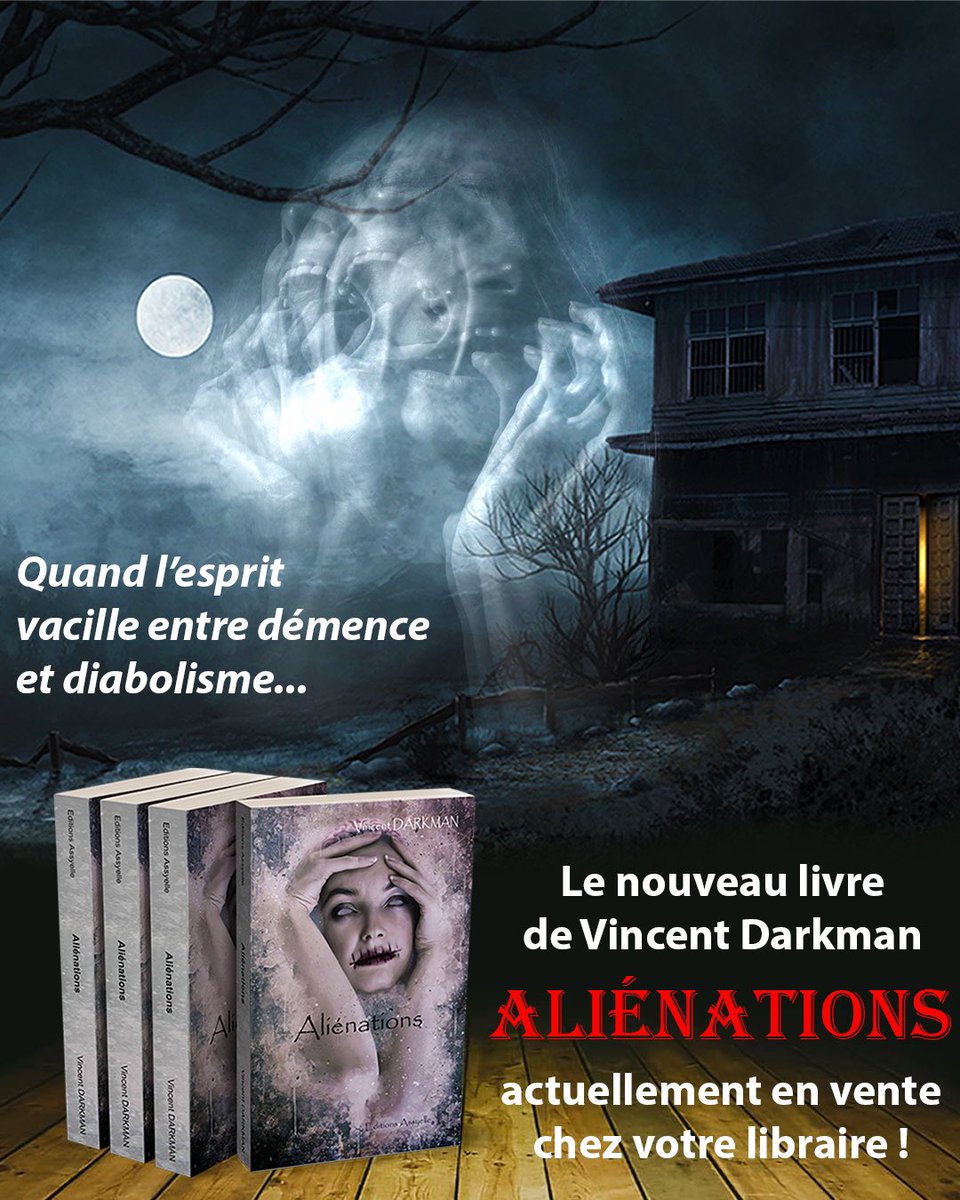 Mon livre "Aliénations" est récemment paru.
Des personnages devenus fous. Des forces obscures toujours avides de nouvelles victimes. Tout ce qui se passe est-il bien réel ou n'est-il que pure illusion ?

👉 assyelle.com/titre-Alienati…

#alienations #fiction #fantastique #diabolique
