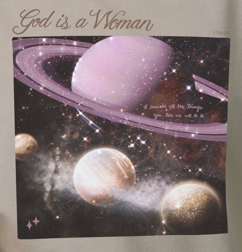 New God is a Woman Crew!! 🪐🔭✨ Available for an exclusive launch price for the next 3 days only so make sure you place your orders asap! 🤍 etsy.com/listing/103980…