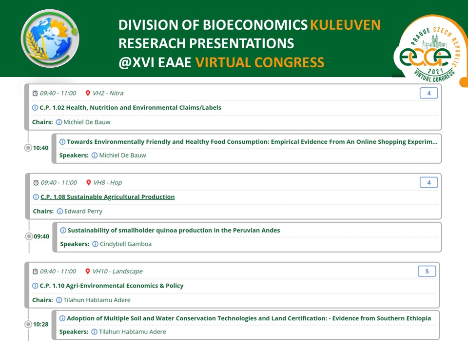 Tomorrow's first session of contributed papers at #EAAE2021 will be well represented by our division, with 2 chairs &amp; 3 presentations.