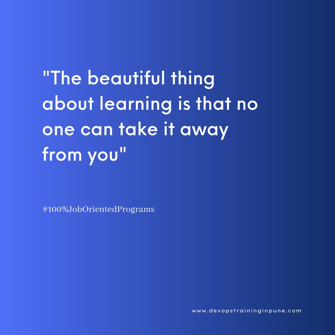 devopstraining4's tweet image. Learn with us at 3RI Technologies and Earn the knowledge no one can take it away from you.
100%JobOrientedProgram
Visit us for Courses, Certifications and Placements @ devopstraininginpune.com/courses/devops…
Or Call us at 7410073340
#learning #training #guidance #devops #aws #cloud #jobs