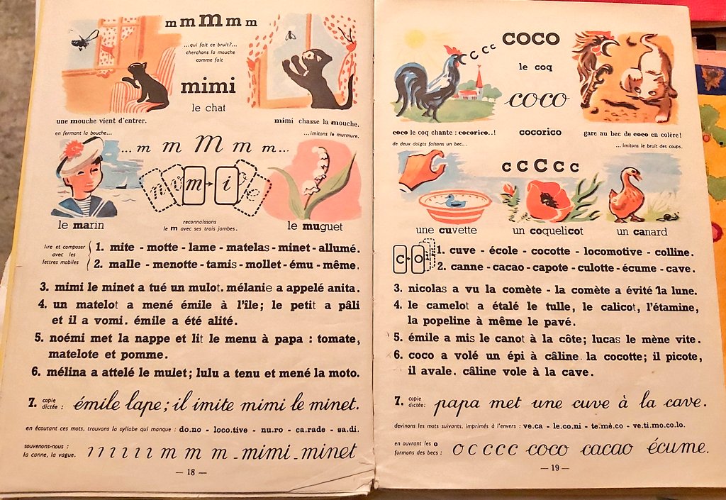 EtwTerp's tweet image. Dans un carton de souvenirs d&apos;école, je retombe avec plaisir et émotion sur &quot;Pigeon vole&quot;, le livre avec lequel j&apos;ai appris à lire à l&apos;école primaire, conservé avec soin par ma maman pendant plus de 40 ans...
#lecture #apprentissage #souvenirs #ecole #methodelecture
