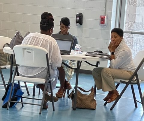 hccsdtoday's tweet photo. Administrators working to  prepare for the new year.
Visit from Mississippi Valley State University president and recruiting team. https://t.co/JtqM6UNODW