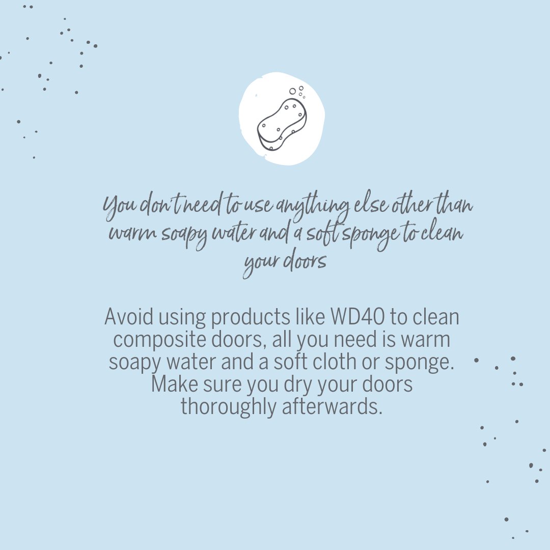 IN_VEKA's tweet image. Throw out your bleach and detergents and stick to cleaning your doors with warm soapy water and a soft sponge… it really is as simple as that! 

#technicaltips #tips #doors #technicalsupport #cleaningtips #cleaning #cleaningdoors