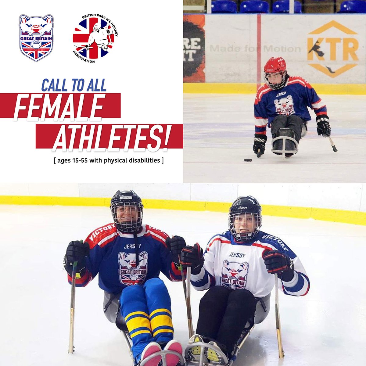ParaIceHockeyGB's tweet image. We are looking for girls/women+ with disabilities affecting their lower body to build the new GB Women’s Para Ice Hockey Program. 

Register your interest here: forms.gle/Q8suxm2vEc665s…

@Womeninsport_uk @paraicehockey @Agility_mag @Parasportuk @wheelpower @ParalympicsGB