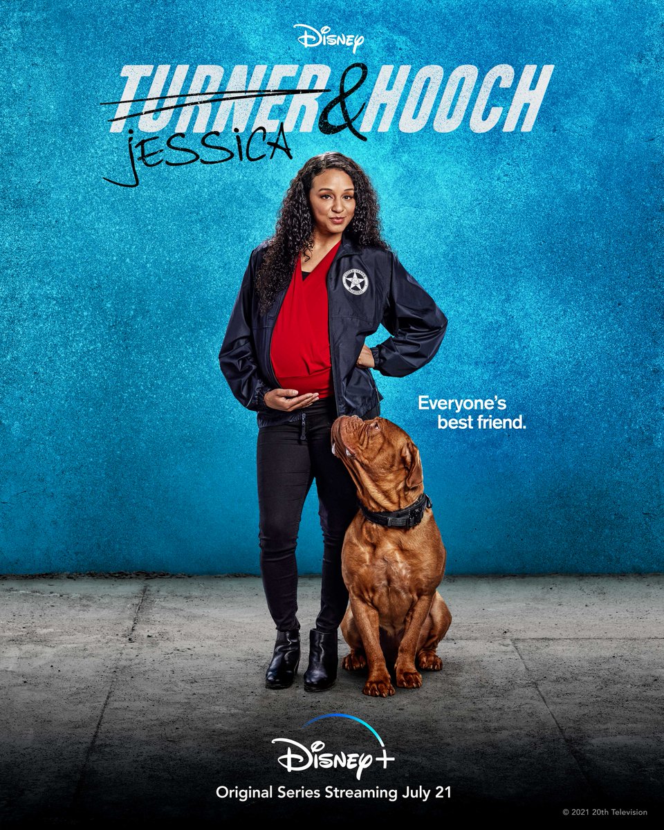 Slobber’s all part of the job. Meet the leading pooch and his co-stars in #TurnerAndHoochSeries, streaming this Wednesday on #DisneyPlus. #SummerOfDisneyPlus (1/4)