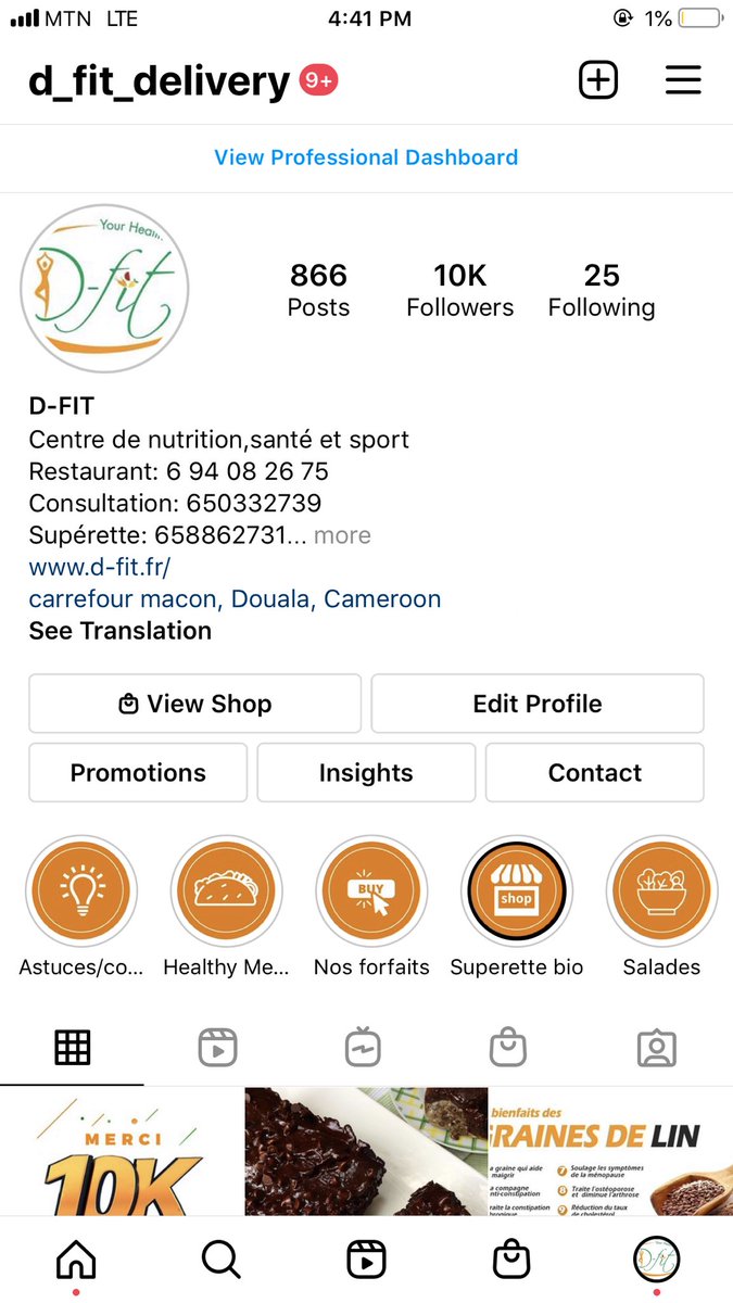 IngridNgoune's tweet photo. Well well je suis dans la joie  @d_fit_delivery  à 10k follower sur IG 
Une équipe de 15 personnes qui se relaient chaque  jour pour faire tourner cette start up . Déjà 3 ans , papa GOD je te vois agir 🙏🏿🙏🏿🙏🏿🙏🏿 https://t.co/4vSnwbSTmB