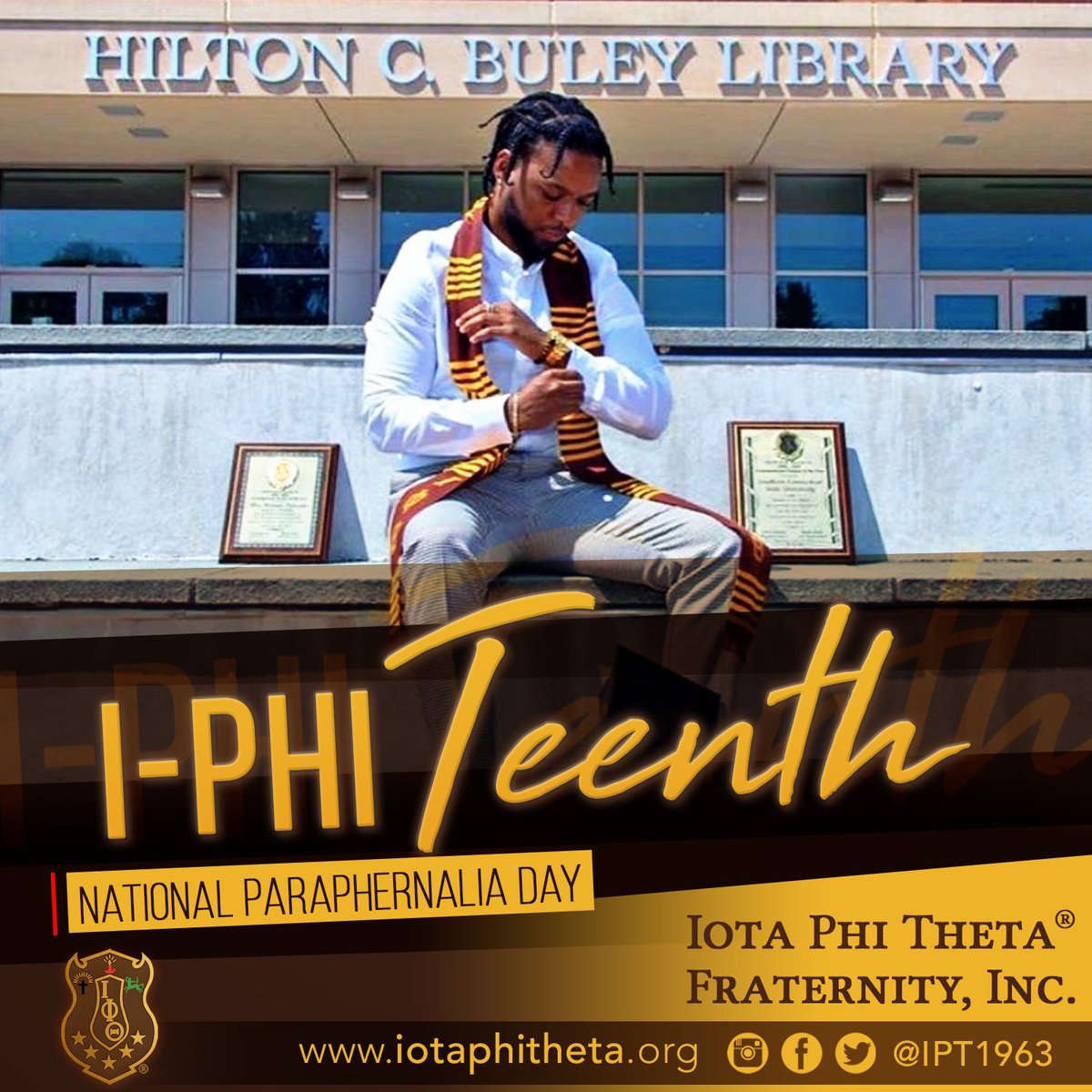 IPT1963's tweet photo. This #iphiteenth, national paraphernaliaย day, we highlight Fall 2020 to Summer 2021 graduates who wore their Iota Phi Theta stoles for the world to see!ย OW OW! #Scholarship #Leadership #IPT1963 #iotaphitheta https://t.co/PdQsairEE5
