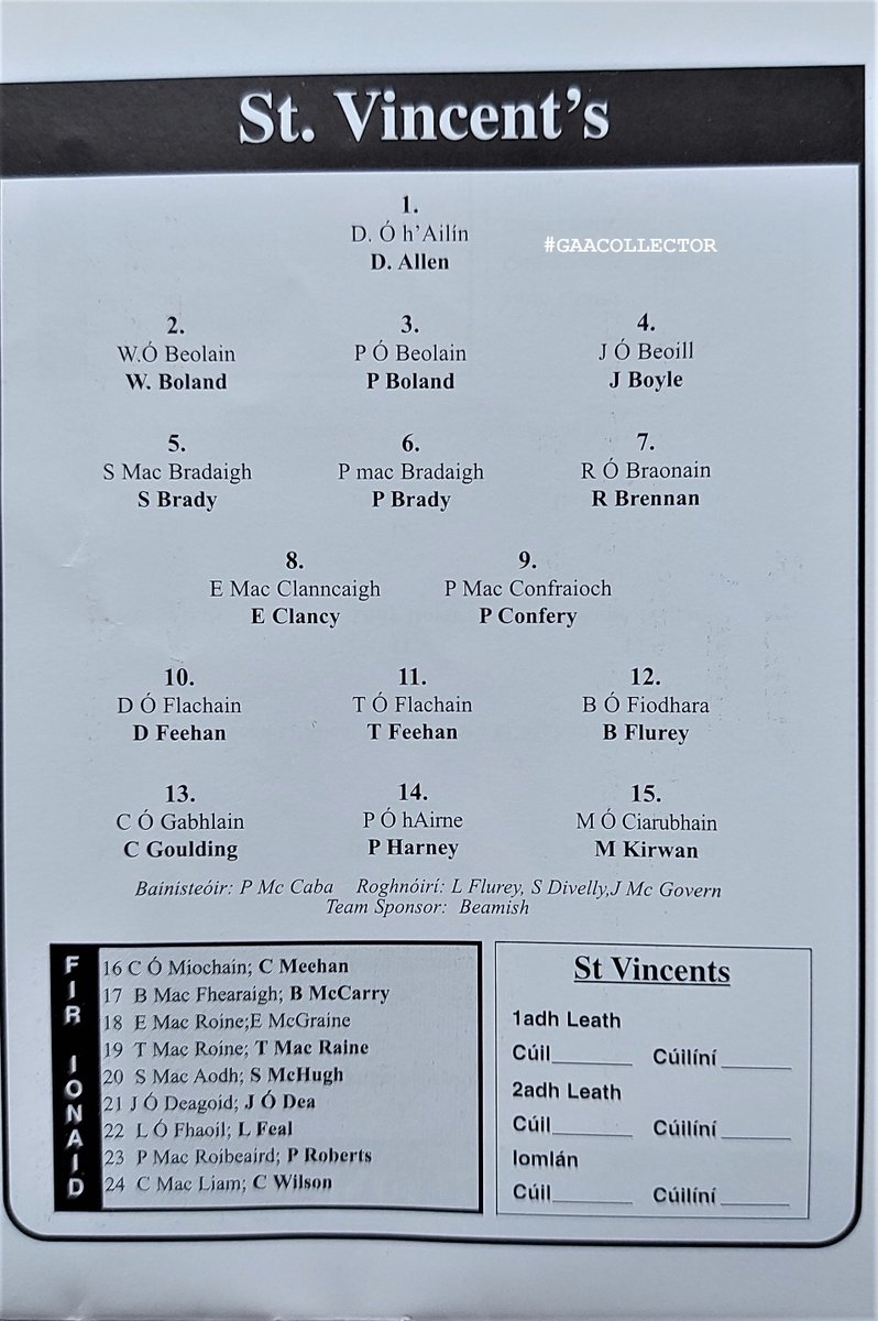 Part 3 - An early round programme from the 2000 Dublin Hurling championships with several team sheets. #gaacollector
