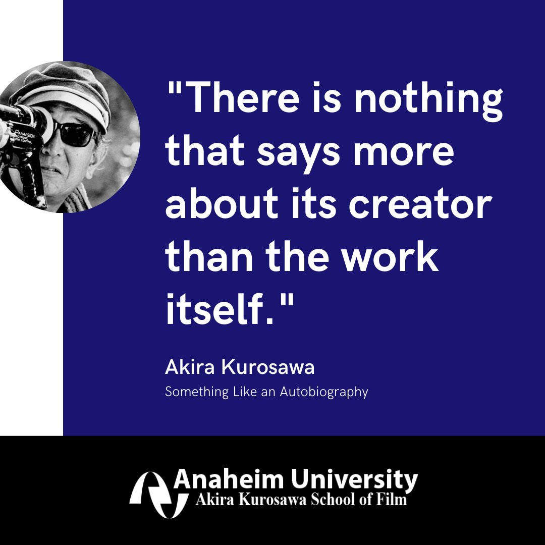 Akira Kurosawa’s works continue to be an inspiration to filmmakers today. Learn more at Anaheim University’s Master of Fine Arts at our upcoming Online Film Information Session.

July 20, 2021, 5:00 PM California Time

Register Here:
docs.google.com/forms/d/e/1FAI…