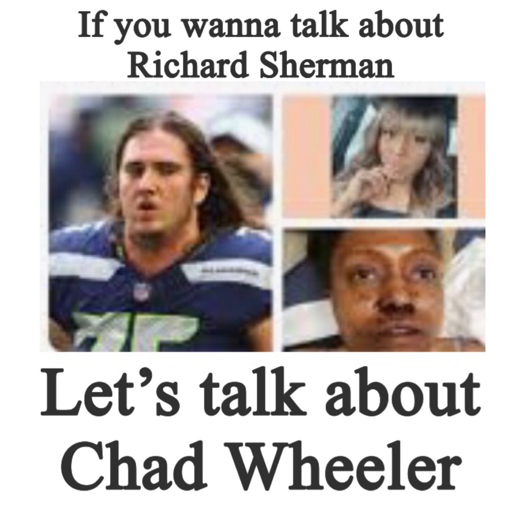 While y'all are focused on #RichardSherman. Let's talk about #ChadWheeler.