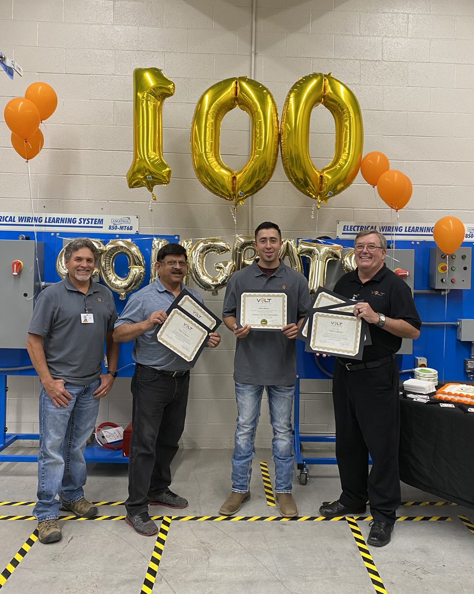 VOLT Institute Announces 100th Graduate!
VOLT Institute is pleased to announce that Pedro Ledezma, 21, of Newman, is the 100th graduate of VOLT Institute’s Industrial Maintenance Mechanic program. 

Read the story at voltinstitute.com/about-us#3d4d1…