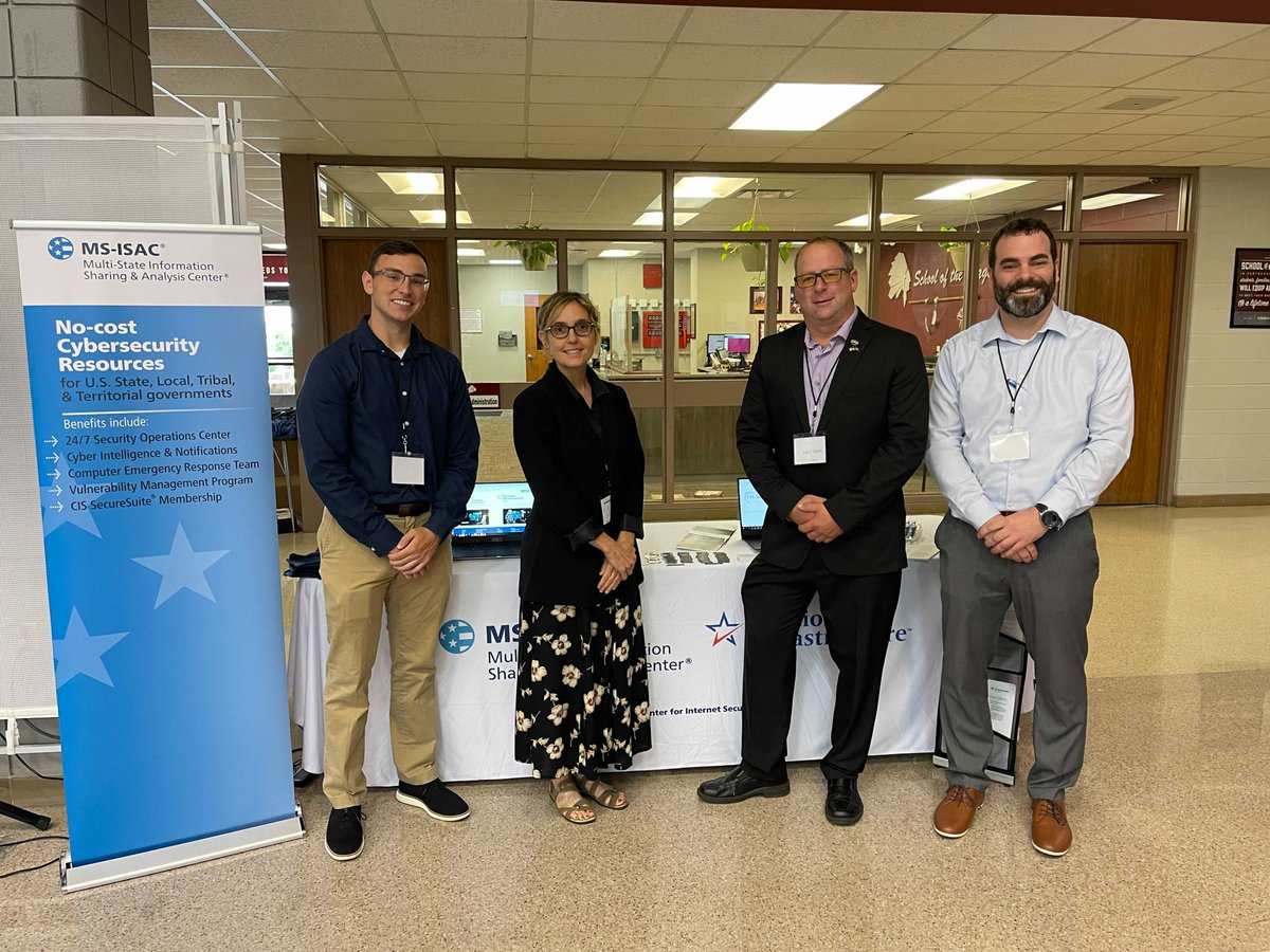 CISecurity's tweet image. Our MS-ISAC team traveled to the Ozarks for the @MidwestTechTalk! Be sure to stop by, chat with the team, and learn how to get access to resources that can help enhance your cyber defense program. learn.cisecurity.org/ms-isac-regist… #mwtt2021 #mwtt