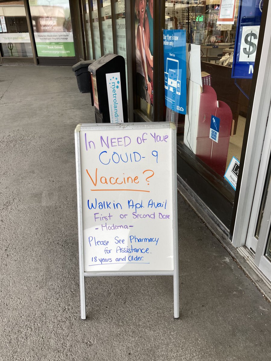 KeithEgli's tweet photo. I am on vacay but this is too important to wait . Walk in appointments available at 250 Greenbank IDA for the next 3 days . The pharmacist called me to say some of the vaccine will expire if not used. With people still waiting on first and second doses we can’t let this happen. https://t.co/biwwCAyaa4