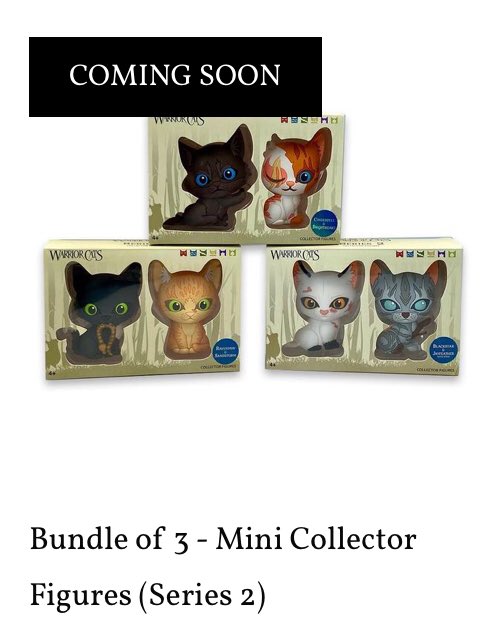 Warrior Cats Bundle of 3 Mini Collector Figures series 1 