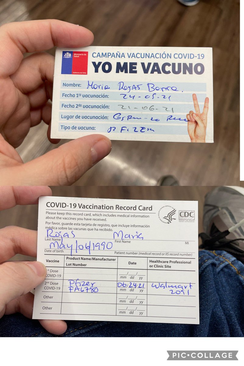 mafer090's tweet photo. @pdazan Como proceder si no pude volver a Chile para mi segunda dosis y me la otorgaron en el extranjero? Como puedo validar dicha vacuna en mi pase? https://t.co/heBxbgql10